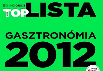 Toplista Gasztronómia 2012 - már kapható
