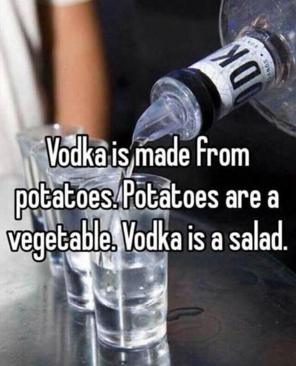 Vodka = saláta?