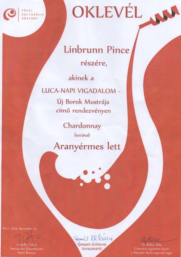 Aranyérmes a Linbrunn Chardonnay 2014