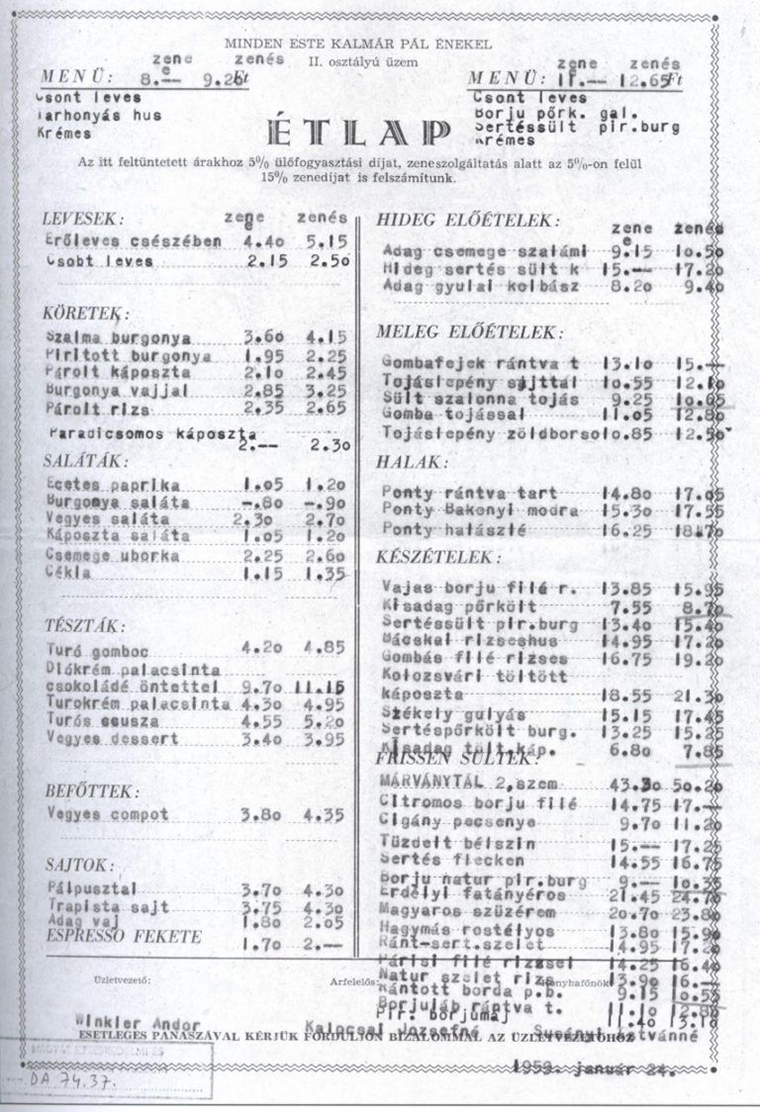 Rántott csirke két pisztolygolyóval – gasztromesék a 230 év után most megszűnt Márványmenyasszonyról